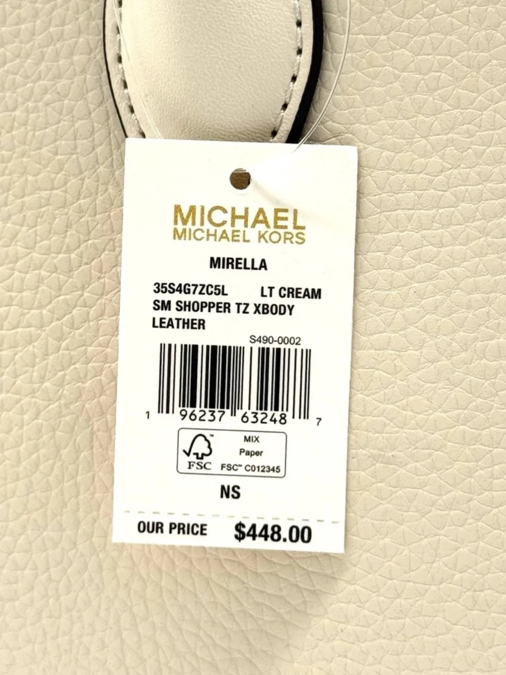 Michael Kors Mirella Small Shopper TZ Xbody Bag Light Cream